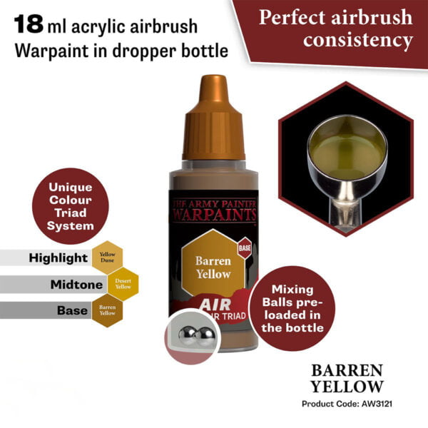 The Army Painter Air Barren Yellow 18ml AW3121