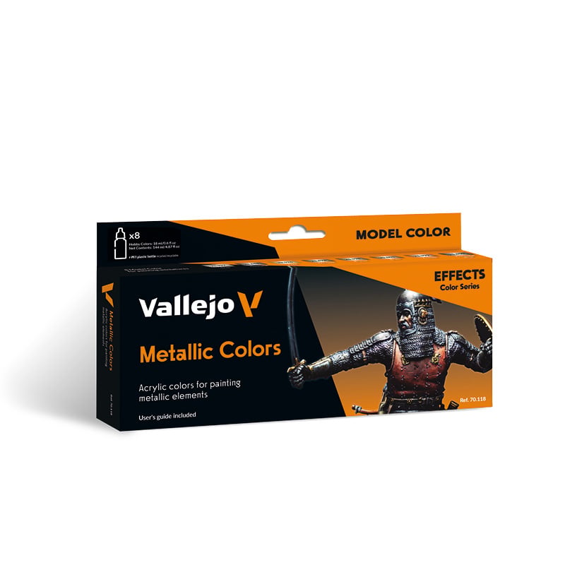 Vallejo Metallic Colors Paint Set of 8 70118