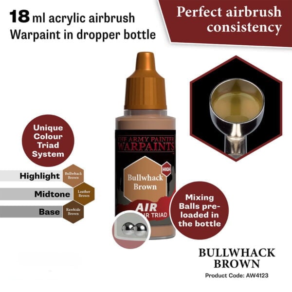 The Army Painter Air Bullwhack Brown 18ml AW4123