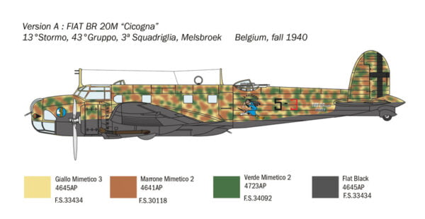 Italeri Fiat BR.20 Cicogna The Battle of Britain 1:72 Scale 1447
