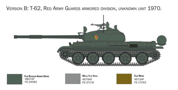 Italeri R T-62 Tank 1:72 Scale 7006