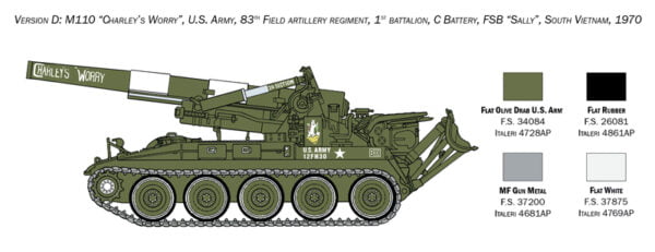 Italeri M110 Self Propelled Howitzer 1:35 Scale 6574