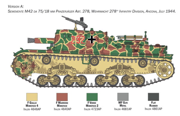 Italeri Semovente M42 da 75/18 Réservoir 1:35 Échelle 6569