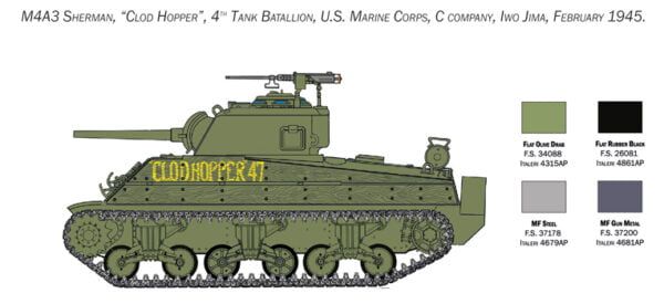 Italeri M4 Sherman US Marine Corps 1:35 Scale 6583