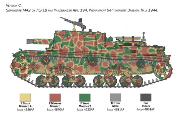 Italeri Semovente M42 da 75/18 Réservoir 1:35 Échelle 6569