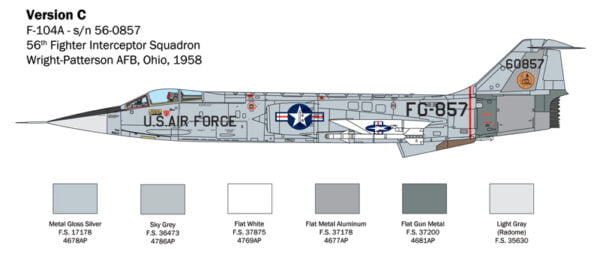 Italeri F-104 Starfighter A/C 1:32 Scale 2515