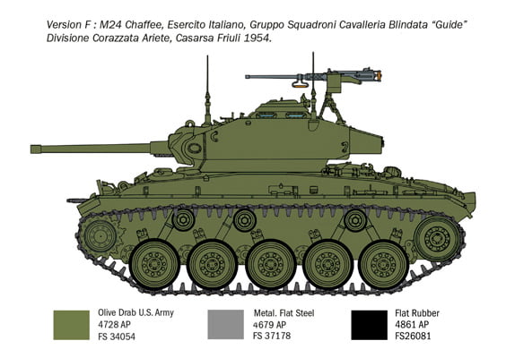 Italeri M24 Chaffee Tank Korean War 1:35 Scale 6587