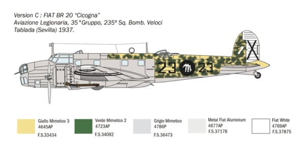 Italeri Fiat BR.20 Cicogna The Battle of Britain 1:72 Scale 1447