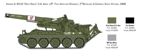 Italeri M110 Self Propelled Howitzer 1:35 Scale 6574