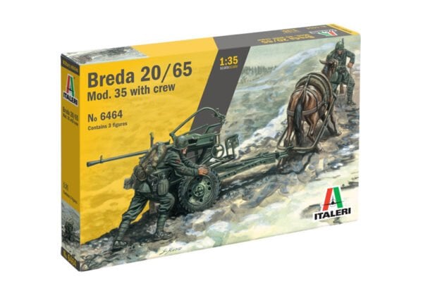 Italeri Breda 20/65 Mod 35 avec équipage 3 figurines échelle 1:35 6464