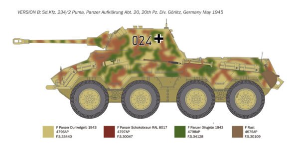 Italeri Sd. Kfz. 234/2 Puma 1:35 Scale 6572