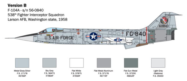 Italeri F-104 Starfighter A/C 1:32 Scale 2515