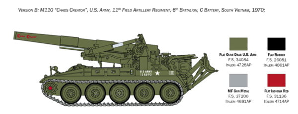 Italeri M110 Self Propelled Howitzer 1:35 Scale 6574