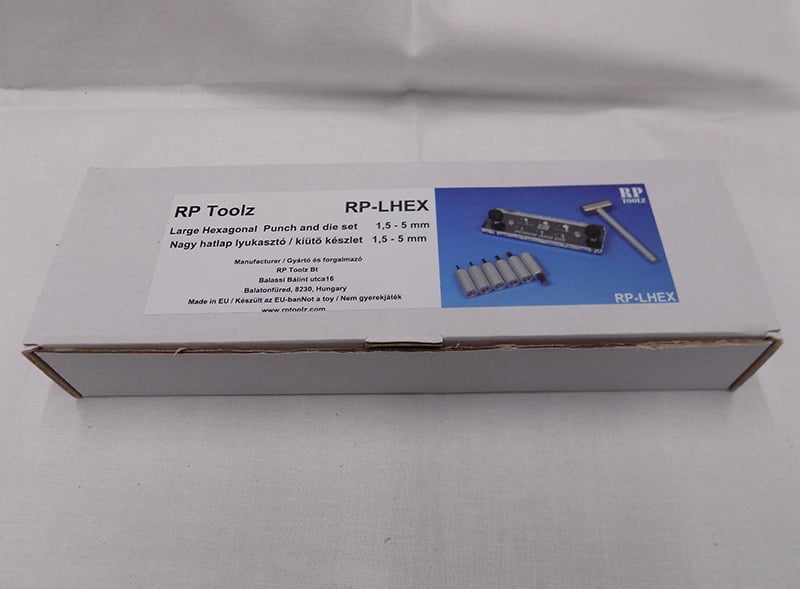 RP Toolz Large Hexagonal Punch and Die Set 1.5 5mm RPLHEX RPLHPD