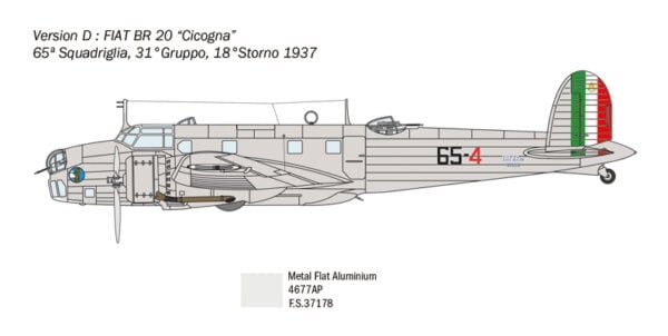 Italeri Fiat BR.20 Cicogna The Battle of Britain 1:72 Scale 1447
