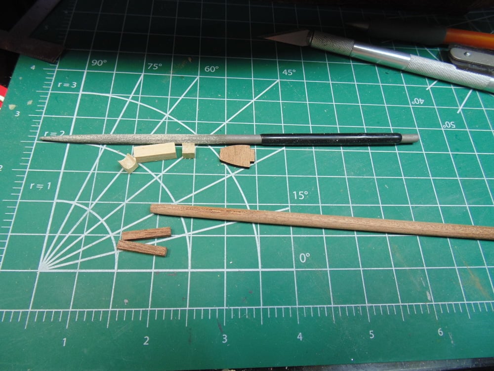 Parts for the Bowsprit and Tamiya File