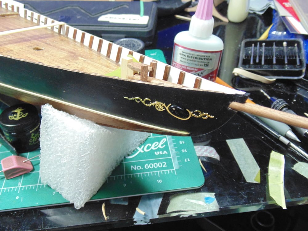 Starboard Side View of Bow with Adornment