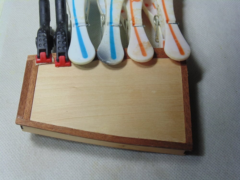 Inner Sapelly Planks Clamped