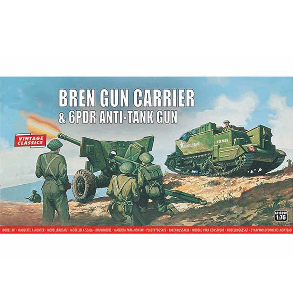 Airfix Bren Gun Carrier and 6PDR Anti-Tank Gun 1/76 Scale A01309V