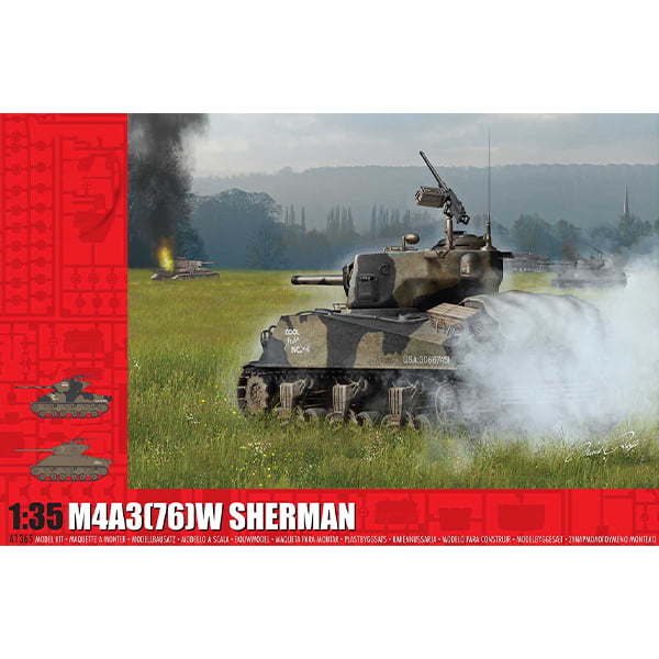 Airfix M4A3(76)W Sherman Tank 1/35 Scale A1365