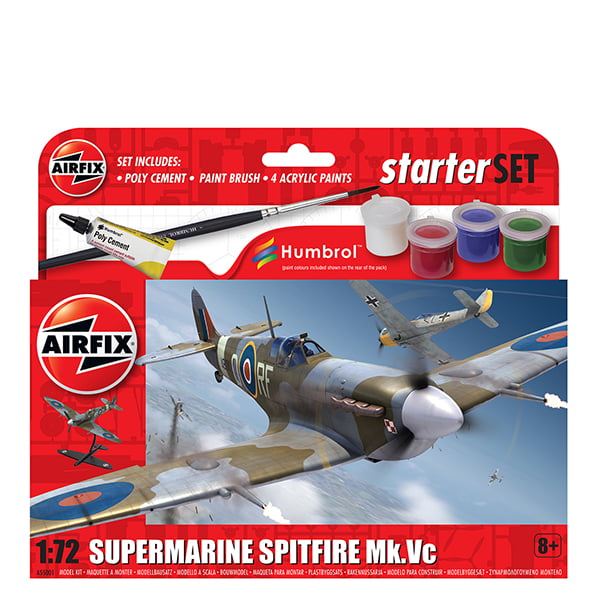 Airfix Supermarine Spitfire Mk.Vc 1/72 Scale A55001 Starter Set