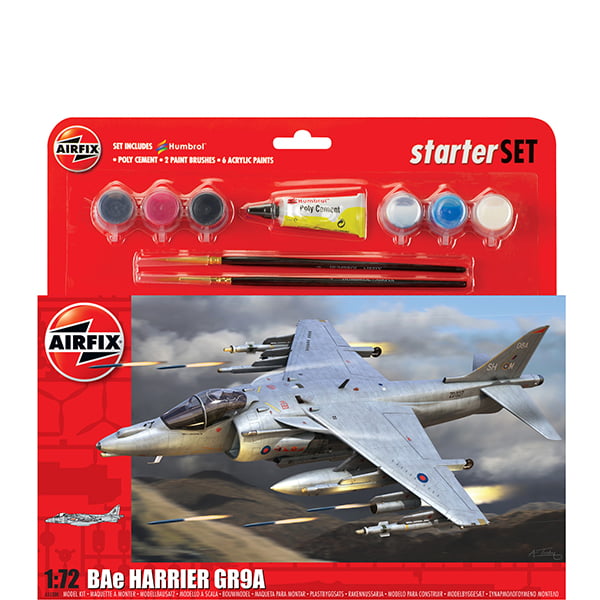 Airfix Bae Harrier GR9A 1/72 Scale A55300 Starter Set