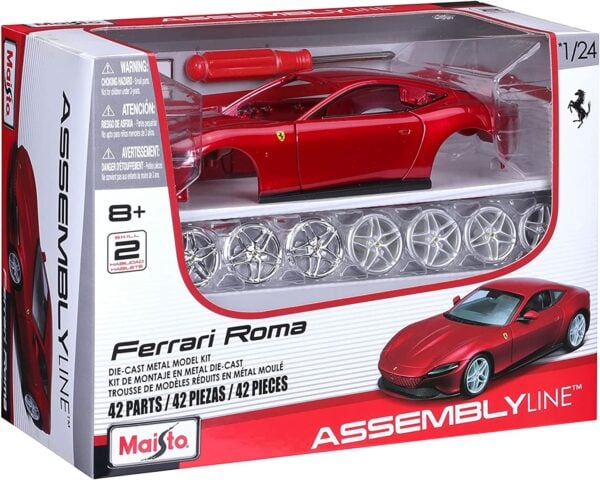 Maisto Ferrari Roma Red Assembly Line Kit 1/24 Scale 39139