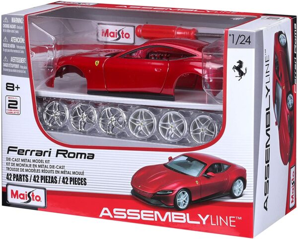 Maisto Ferrari Roma Red Assembly Line Kit 1/24 Scale 39139