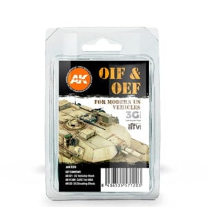 AK Interactive Oil and OEF for Modern US Vehicles Weathering Set AKI 120