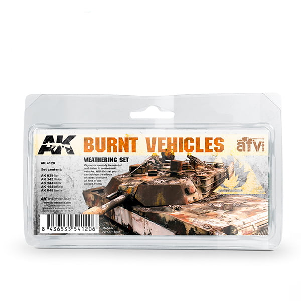 AK Interactive Burnt Vehicles Weathering Set AKI 4120