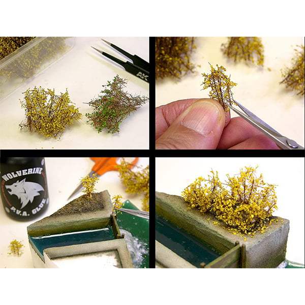 AK Interactive Summer Green 1/35 75mm 90mm Shrubberies AKI 8166