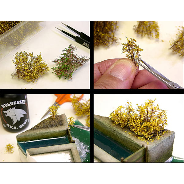 AK Interactive Spring Light Green 1/35 75mm 90mm Shrubberies AKI 8171