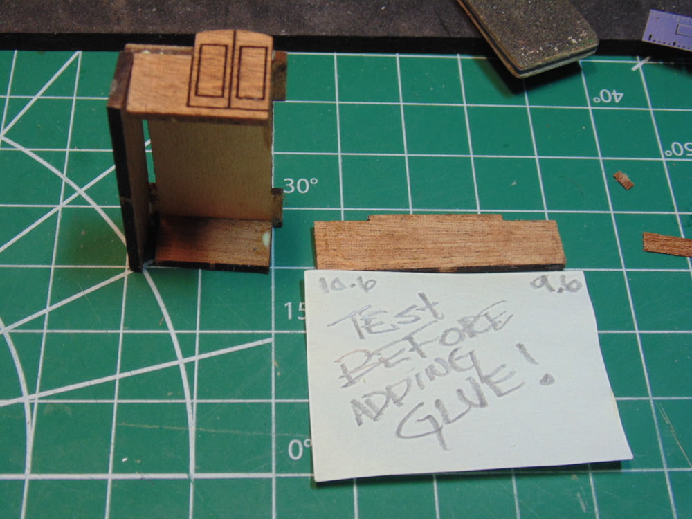 Test fit note with unglued subsection