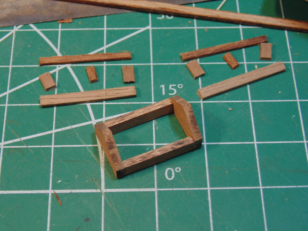 Roof frames cut and sanded square