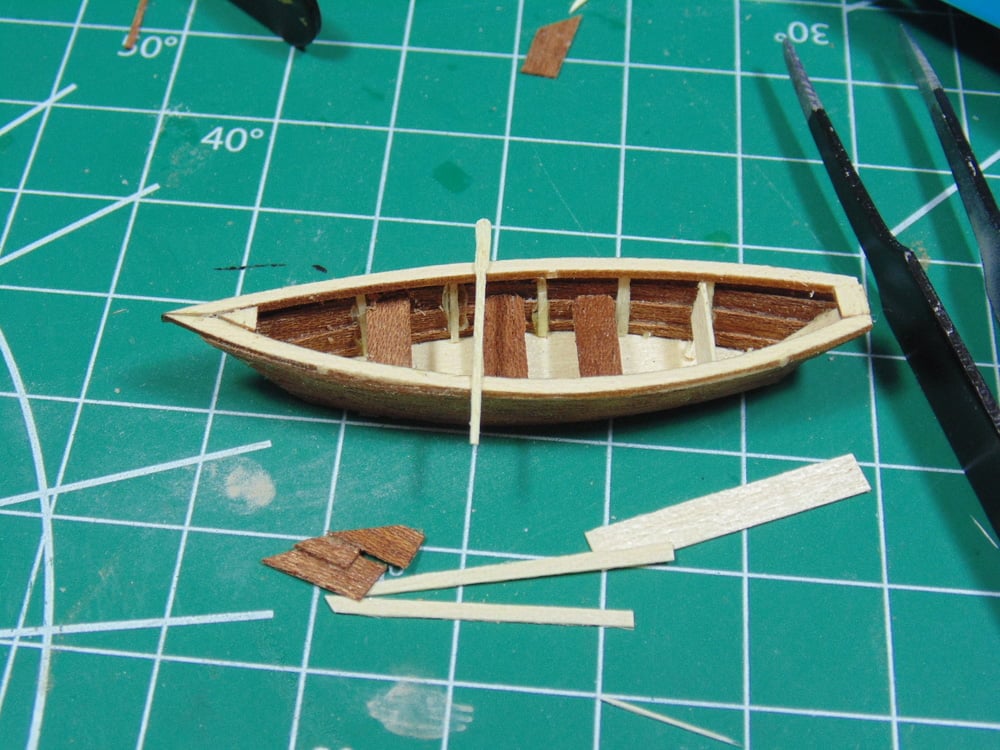 Mostly Completed Dory with Ore on Top