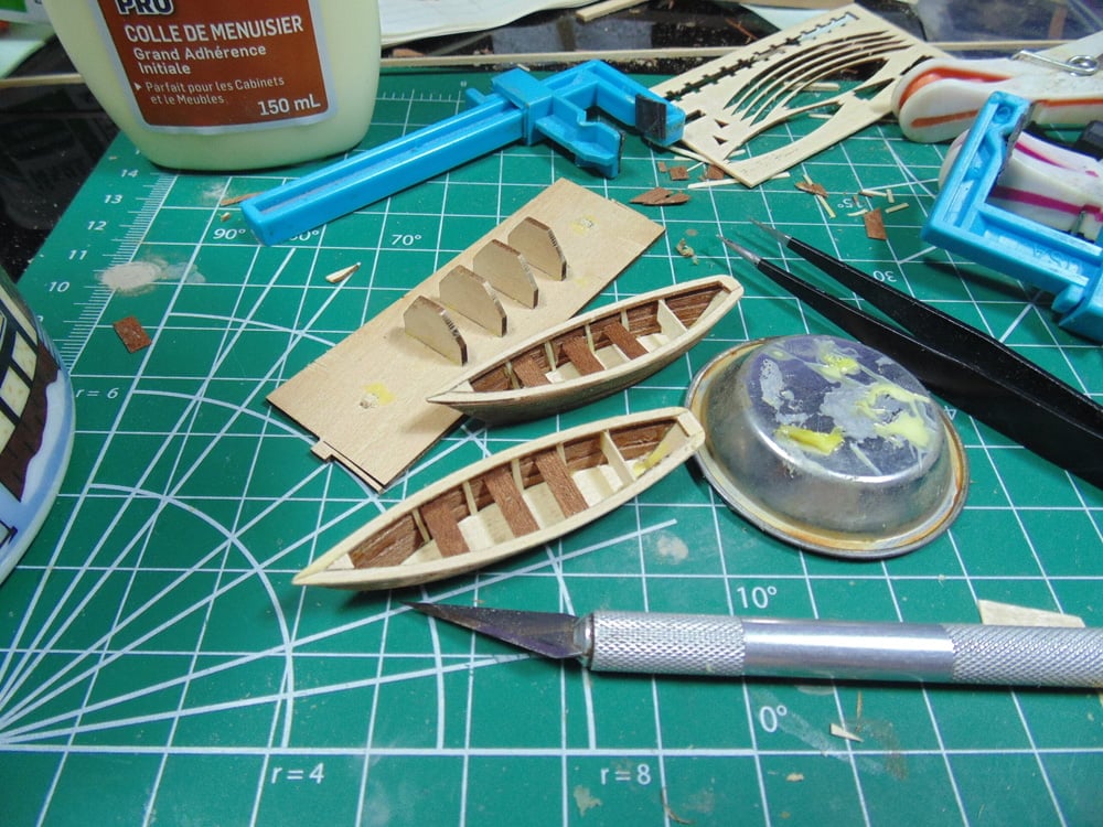 Two Dory Frames with Blade Clamps and Jig
