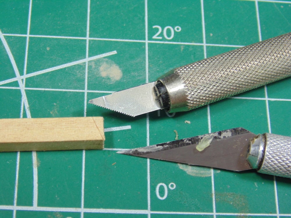 Wood Blade and Saw on Cutting Mat