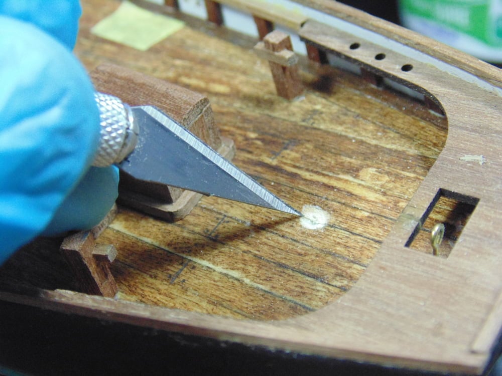 Blade Tip at Scored Section of the Deck