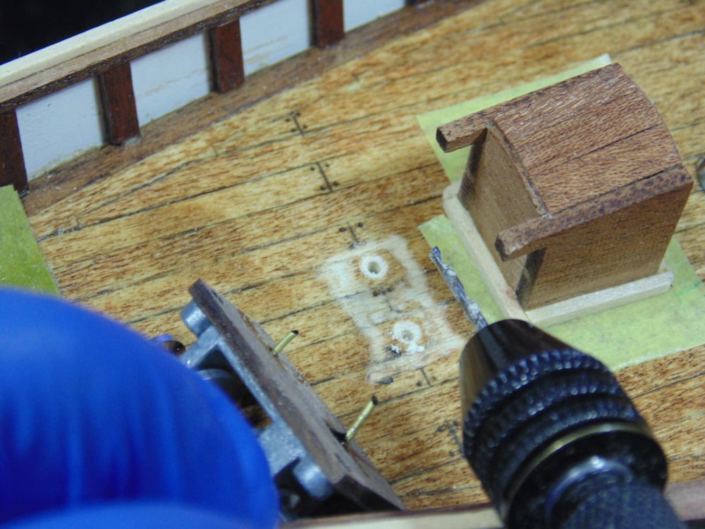 Anchor Block and Scored Placement Drilled Out