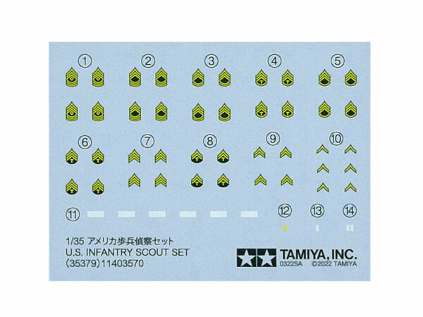 Tamiya US Infantry Scout Model Set 1/35 Scale 35379