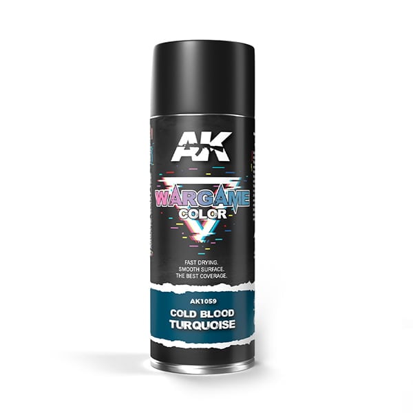 AK Interactive Wargame Cold Blood Turquoise Spray Can 400ml AKI 1059