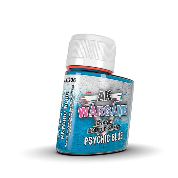 AK Interactive Wargame Enamel Liquid Pigments Psychic Blue 35ml AKI 1206