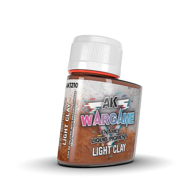 AK Interactive Wargame Enamel Liquid Pigments Light Clay 35ml AKI 1210