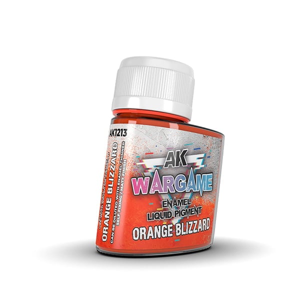 AK Interactive Wargame Enamel Liquid Pigments Orange Blizzard 35ml AKI 1213