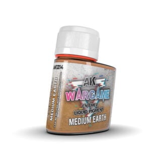 AK Interactive Wargame Enamel Liquid Pigments Medium Earth 35ml AKI 1214