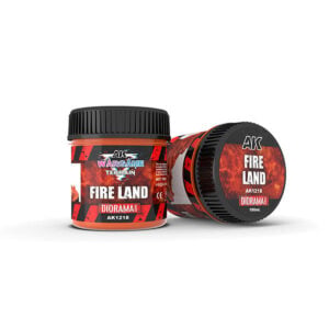 AK Interactive Wargame Battle Ground Terrains Acrylic 100ml Fire Land AKI 1218