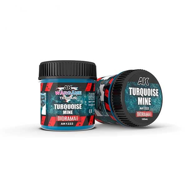 AK Interactive Wargame Battle Ground Terrains Acrylic 100ml Turquoise Mine AKI 1222