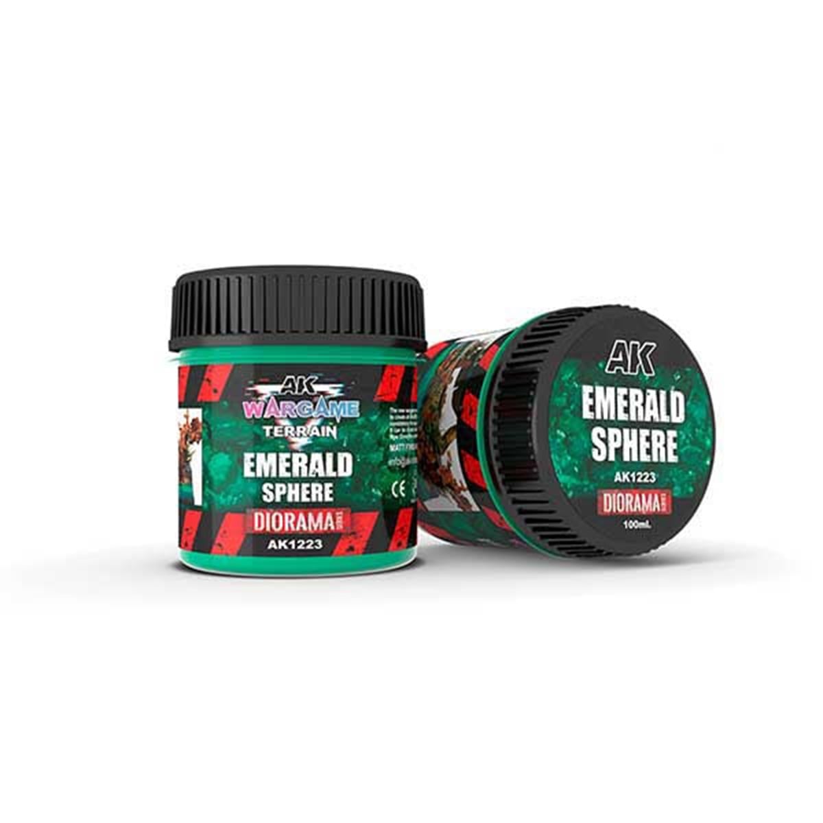 AK Interactive Wargame Battle Ground Terrains Acrylic 100ml Emerald Sphere AKI 1223