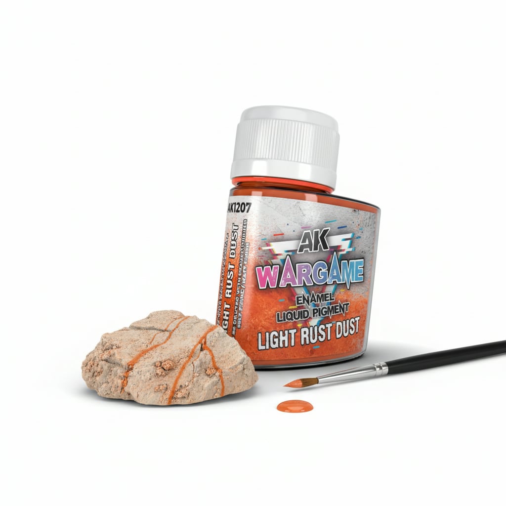 AK Interactive Wargame Enamel Liquid Pigments Light Rust Dust 35ml AKI 1207