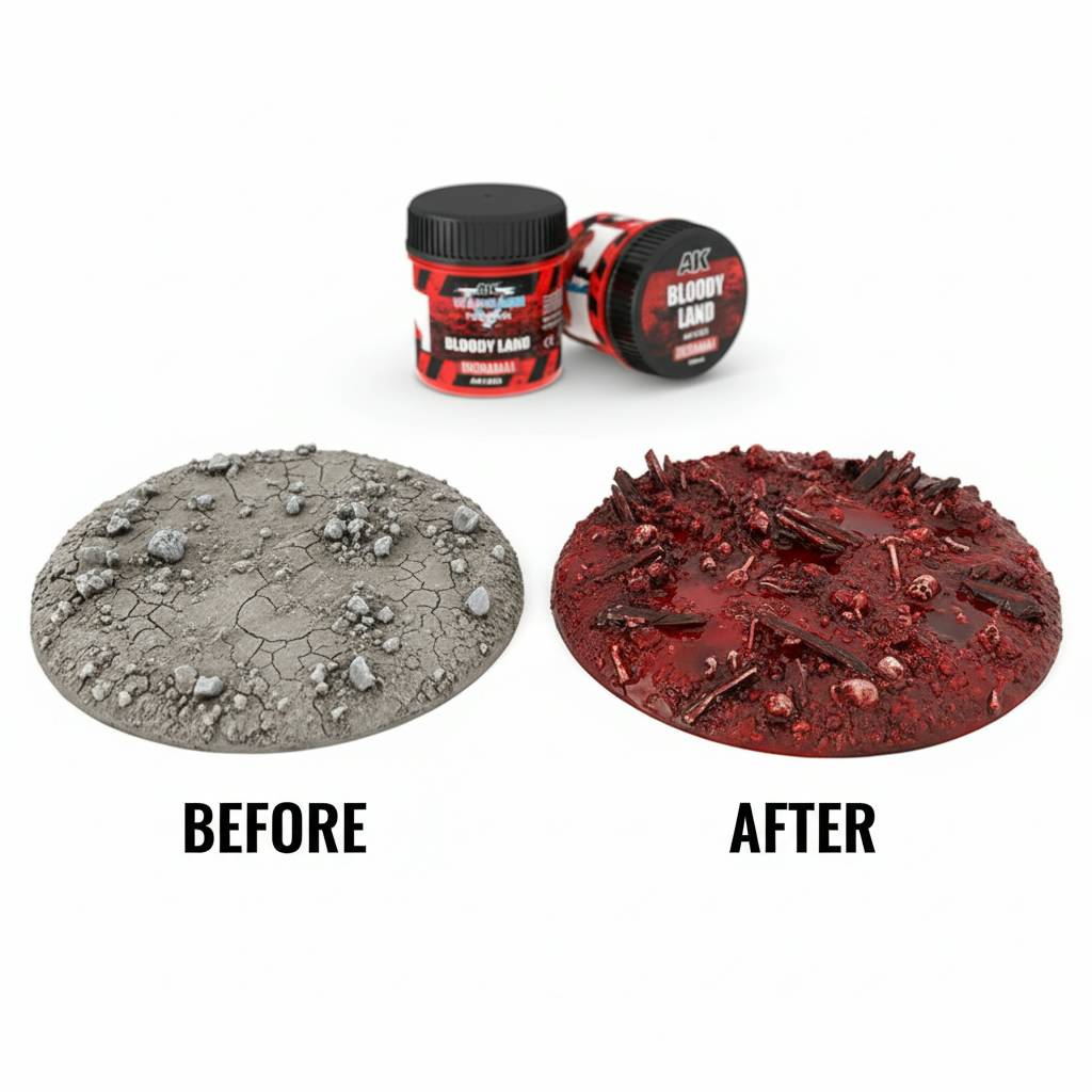 AK Interactive Wargame Battle Ground Terrains Acrylic 100ml Bloody Land AKI 1232